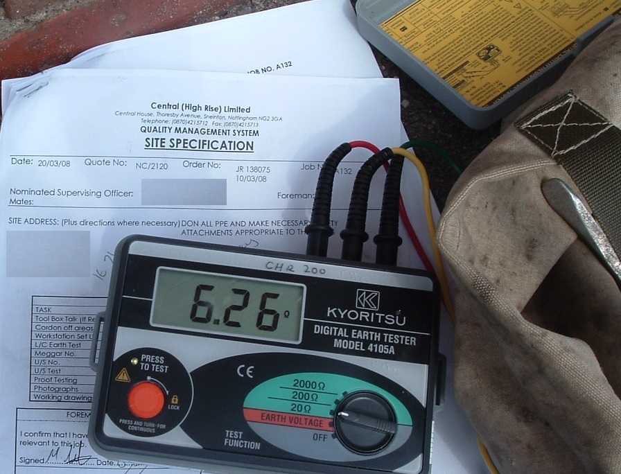 Lightning Protection Testing Central High Rise
